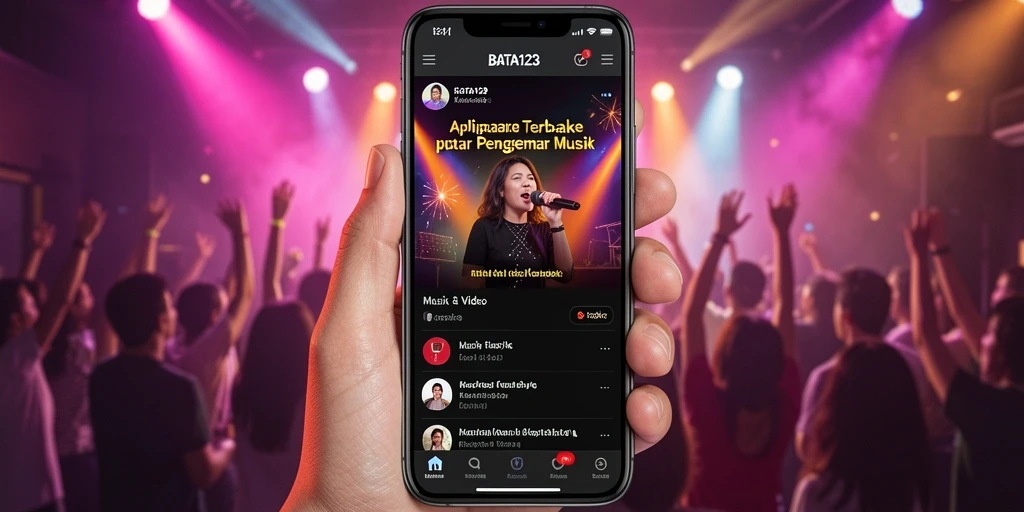Antarmuka BATA123 yang sederhana dan ramah pengguna untuk pengalaman Karaoke.