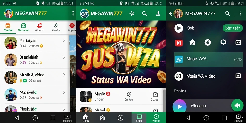 Antarmuka MEGAWIN777 menampilkan banyak pilihan status video menarik.