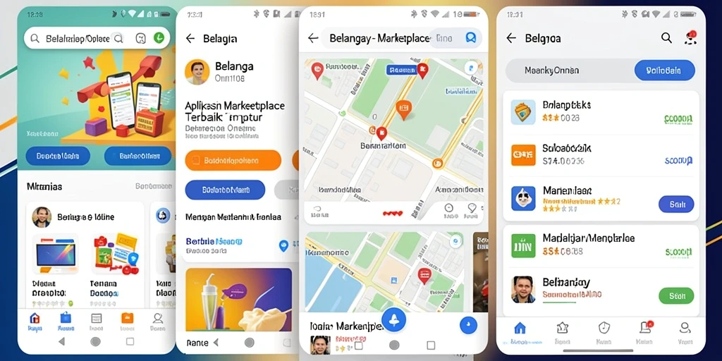 Antarmuka VM108 yang sederhana dan intuitif untuk belanja online.