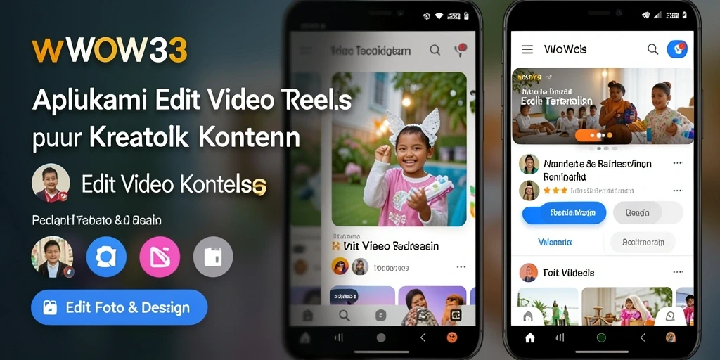 Antarmuka WOW33 yang user-friendly untuk Edit Video Reels.
