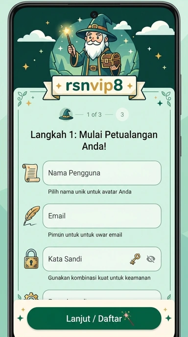 Tampilan halaman daftar rsnvip8