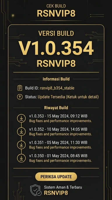 Tampilan riwayat versi rsnvip8
